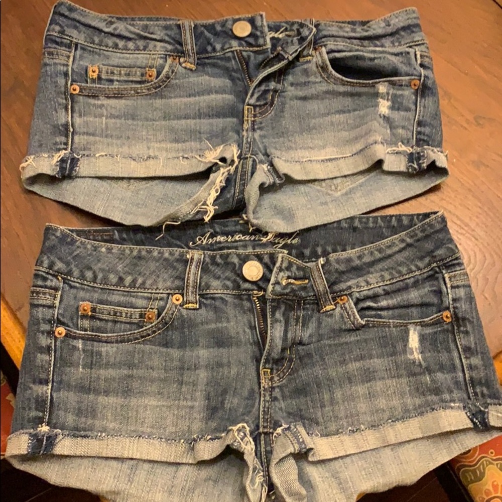 American eagle stretch jean shorts
